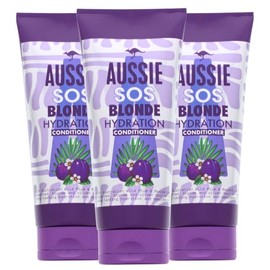 3 x Aussie SOS Blonde & Silver Hair Hydration Conditioner 200 ml Each