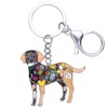 DOWAY Labrador Keychain for Women Men Enamel Pet Dog Car