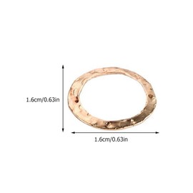 NUOBESTY 50pcs Embossed Brass Hoops Round Copper Rings Metal Linking Circles for Earring Pendants Jewelry Making