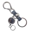 Highstyle Tochigi Leather & Mini Carabiner & Reel Key Holder,