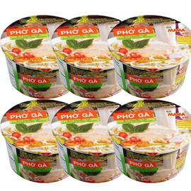 Starry Mart Sopa De Fideos De Arroz Mama Pho Ga Con Sabor A Pollo (6 Tazones) 65 G