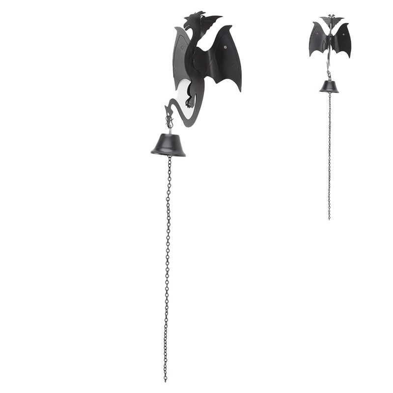Wind Chime Gothic Dragon Design Retro Style Home Decoration Iron