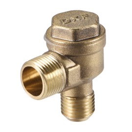 uxcell Air Compressor Check Valve 90 Degree Male Threaded Brass Connector PT3/8" x M14
