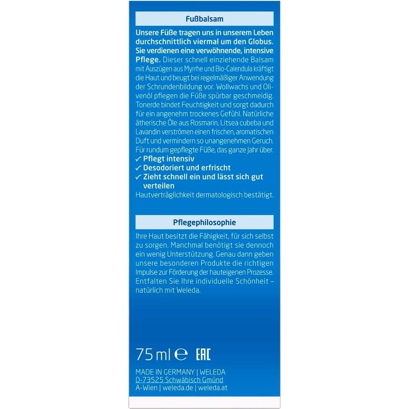 (2 Pack) - Weleda - Foot Balm | 75ml |