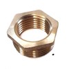 1/2" x 1/4" Brass Hexagon Threaded Bush