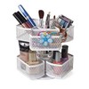 Nifty 2-Tier Cosmetic Organizing Carousel - White Powder Coat Finish,