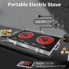 Karinear Portable Electric Stove 110V, 1800W Electric Hot Plate with