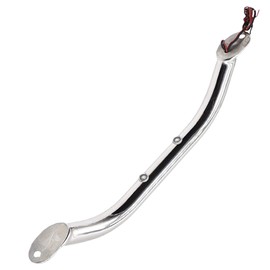 MARINE CITY Polished Stainless Steel Grab Rail Handle with LED Lights for Boats Yachts RVs (12 Inches (2 LED Lights))