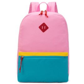 Veious Kids Backpack for Girls, Kindergarten Backpack for Toddler Girls 3-6, Elementary School Bookbag, Pink Blue