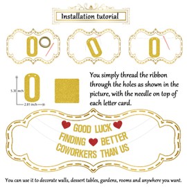 Good Luck Finding Better Coworkers Than Us Banner Who Said You Could Leave Banner Coworker Leaving Decorations Farewell Decorations Going Away Party Decorations Supplies Gold