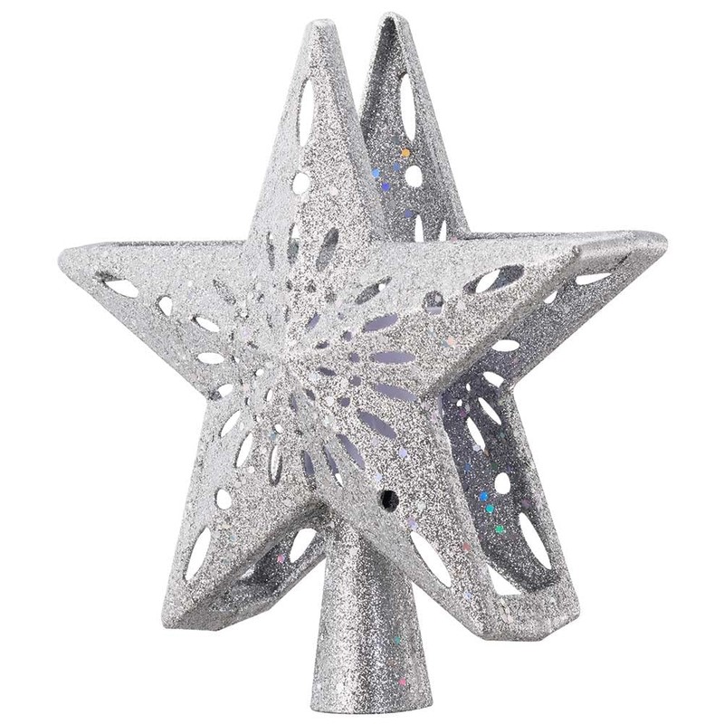 Bakaji Puntale a Forma di Stella Luminoso con Gioco Luci