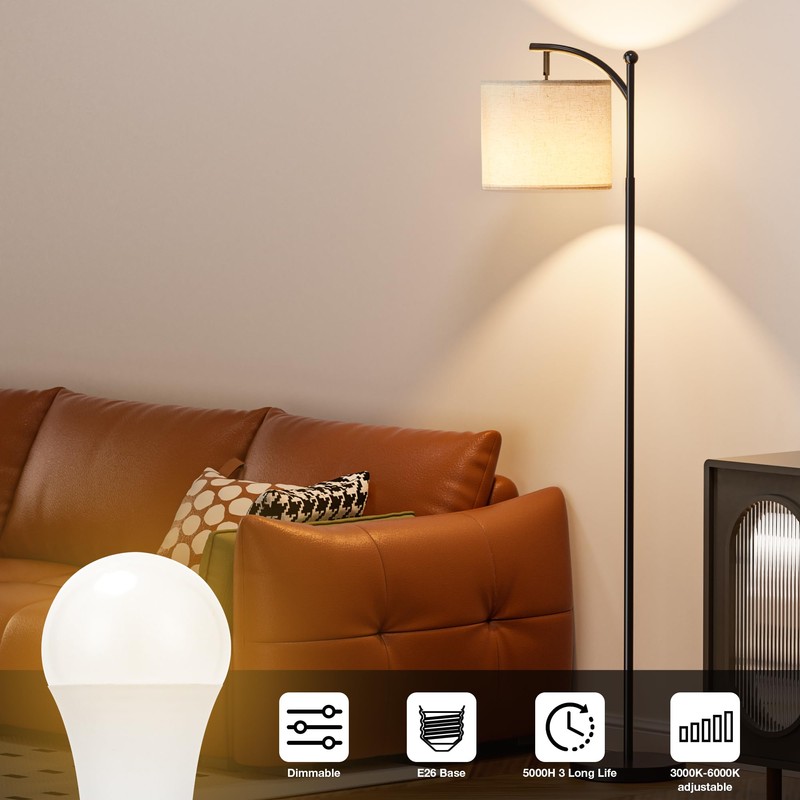 Ambimall 9W LED Light Bulbs with Remote Control, Stepless Dimmable
