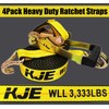 KJE KJE 4 Pack Ratchet Straps Heavy Duty,2" x 27'