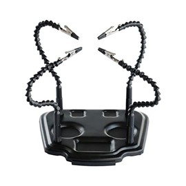 Stanz (TM) Helping Hands Soldering, Third Hand Soldering Tool PCB Holder Four Arms Helping Hands Crafts Jewelry Hobby Workshop Helping Station Non-Slip Steel Weighted Base