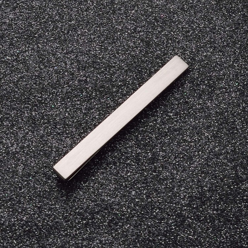 Asienice Thin Tie Clip, Matte Black, Collar, Black, Black, Formal/Black,