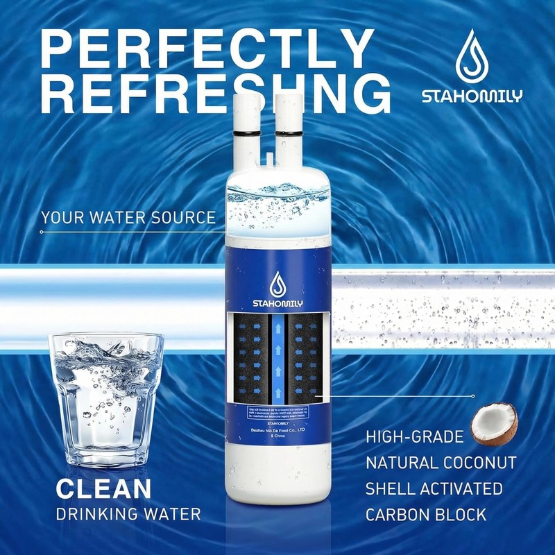 Water Filter Replacement for WRS321SDHZ, WRS321SDHB, WRS321SDHW, 3 PACK
