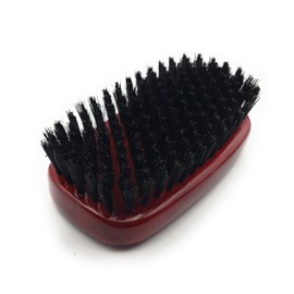Firenze Pro Boar Bristle 9-Row Reinforced Rectangular Palm Wave Brush #9152 - Crimson