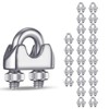 Wire Clips, M5, 25 Pack Wire Rope Clips, 304 Stainless
