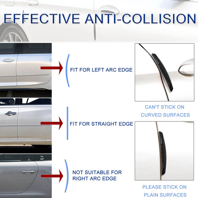 Car Door Edge Guards Protector - 4Pcs Auto Anti-Collision Crash