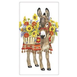 Mary Lake Thompson BT331 Donkey Sunflower Cotton Flour Sack Kitchen Towel