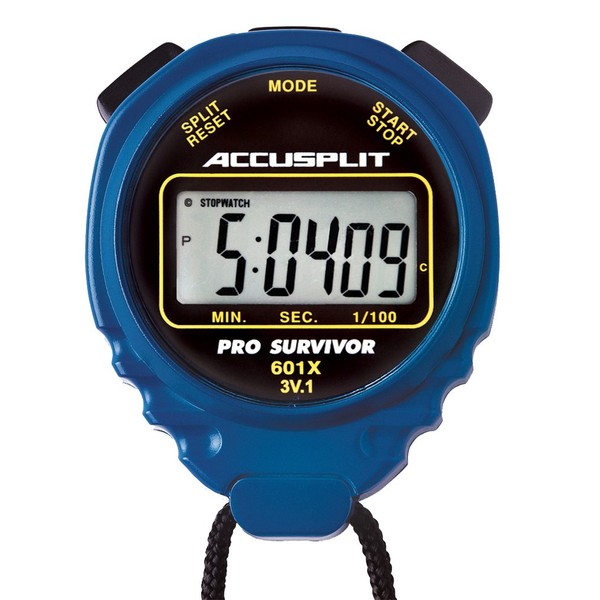 ACCUSPLIT Pro Survivor - A601X Stopwatch, Clock, Extra Large Display (Blue)
