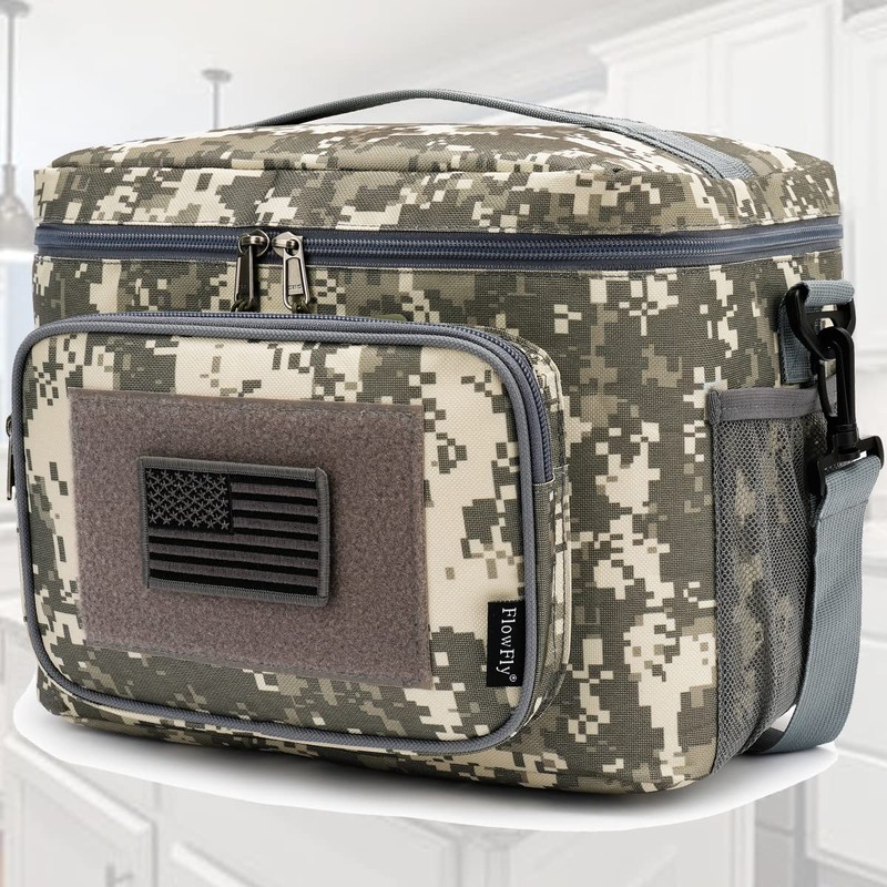FlowFly Tactical Lunch Bag Large Insulated Lunch Box Cooler Tote