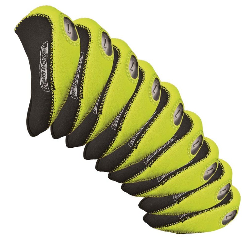 Longridge EZE Golf Iron Covers (Pack of 10) - Green/Black
