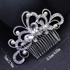 3PCS Crystal Bride Wedding Hair Piece,Rhinestone Wedding Pearl Hair Comb,Bride