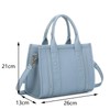 LeahWard Ladies Small Tote Bag, Embossed Text Design, Detachable Shoulder