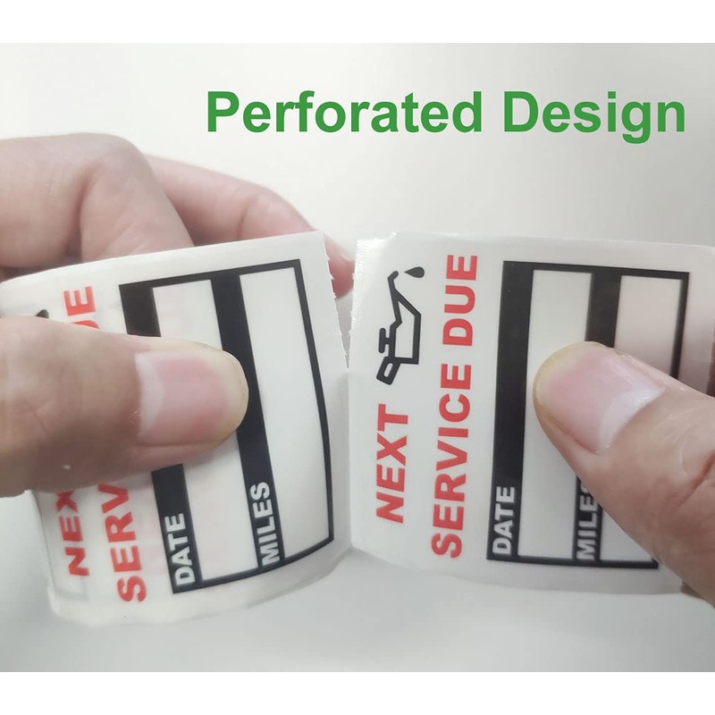 200 Count Clear Oil Change Stickers, 2 X 2 Inches