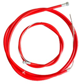 eR@dius Bike Bicycle Brake Cable Inner and Outer Housing Front and Rear Cables | Red Colour