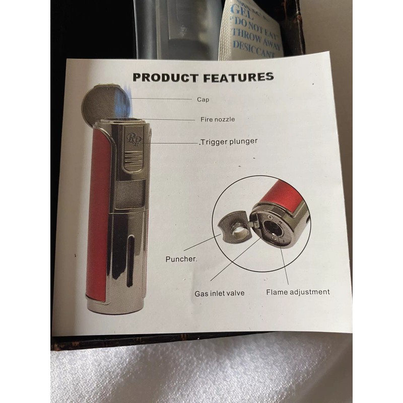 Rocky Patel Envoy Five Jet Cigar Lighter - Chrome and