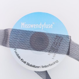 Misswendyfuse 1''×20 Yards Knit Stay Tape, Fusible Interfacing for Knit Hems, Single-Side Adhesive, Ultra Fine, Soft & Stretch (Black)