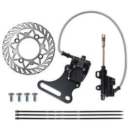 PRO BAT 15mm Hydraulic Rear Disc Brake Caliper Pad System With 190mm Disc Rotor For 110cc 125cc 140cc 150cc 200cc PIT PRO Dirt Bike (Black)