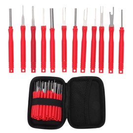 TUCKBOLD Car Truck Motorcycle Boat Terminal Removal Tool Assortment Kit Wire Connector Terminal Pin Extractor Kit Red 41 Pcs