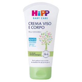 HiPP Baby Care Feuchtigkeitscreme für Gesicht und Körper, für Kinder und Babys, für empfindliche Haut, mit Bio-Mandelöl, 1 Stück 75 ml