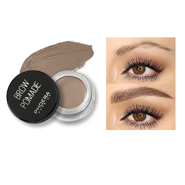 PHOERA Eyebrow Gel,Eyebrow Brow Pomade Professional Makeup Tinted Eyebrow,24 Hours