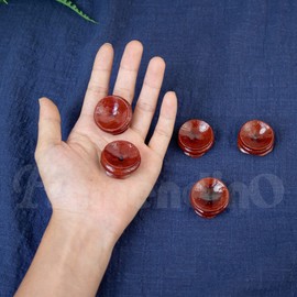 Framendino, 5 Pack Wooden Egg Stand Display Bases Wood Holder for Crystal Sphere Ball Home Decor