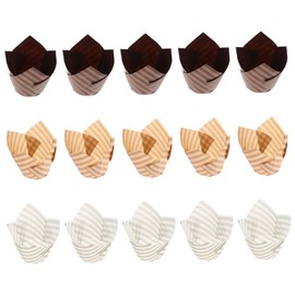 GRIRIW 150pcs Flower Shaped Cupcake Liners High Temperature Resistant Muffin Baking Cups Greaseproof Baking Wrappers for Cupcakes Muffins and Pastries for Parties and Celebrations
