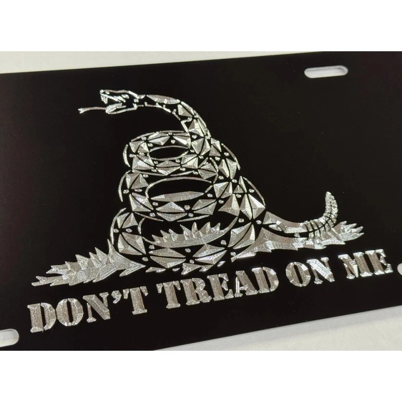 BLVD Engraved Gadsden Flag DON'T TREAD ON ME Car Tag