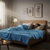 Utopia Bedding Fleece Blanket King Size Washed Blue 300GSM Luxury
