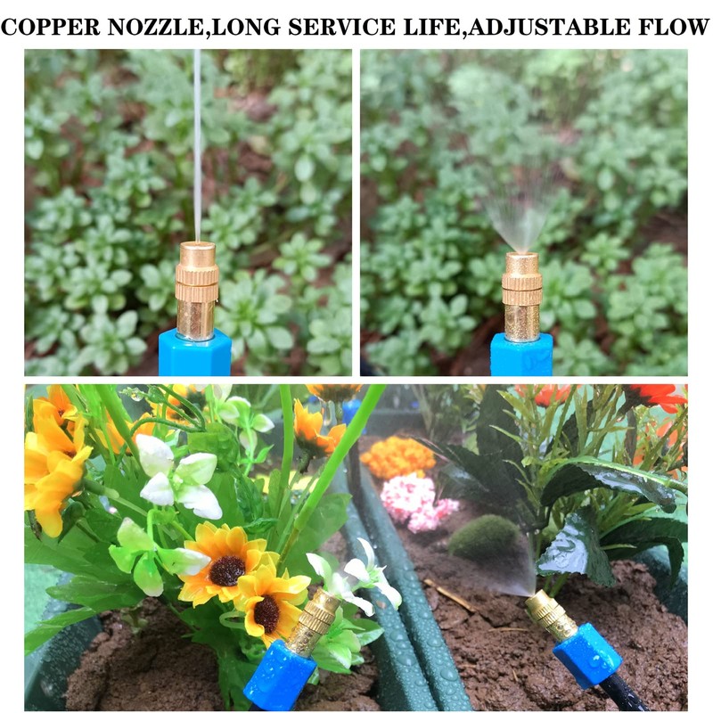 Atomizing kit,360 Degree Adjustable Copper Sprayer atomizing System,8/11mm(ID/OD) trubing Watering