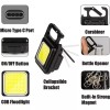 Unbranded 2x 4 Mode COB 800 Lumens Mini Flashlight Keychain