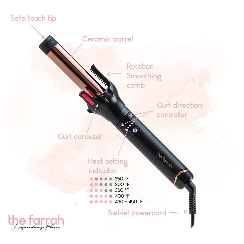 The Farrah Automatic Hair Curling Iron Wand 1 Inch