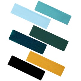 Stirnbänder für Damen, rutschfest, modisch, elastisch, Sport-Haarbänder für Damenhaar, weiches Baumwolltuch, dehnbare Stirnbänder für Mädchen, für Yoga, Workout, Training, Laufen, Sport (6 Farben, 5)