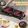 CUSIMAX Hot Plate,Portable Electric Stove Top Burner,1800W Double Infrared Cooktop