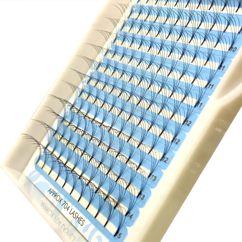 Dermastil 4D Premade Handmade Volume Eyelashes, Ready-to-Use Fan without Knots,
