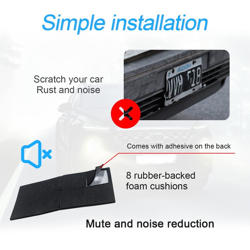 YALOK Anti Theft License Plate Screws Kits- Rustproof Stainless Steel