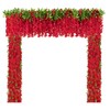 U'Artlines 10Pcs 7.2 Ft/Piece Artificial Wisteria Garland Silk Fake Red