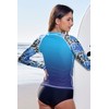 BesserBay Women Summer Swimming SPF Swim Rash Guard Long Sleeve